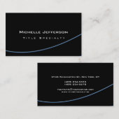 Black Blue Spiral Muster Trendy Business Card Visitenkarte (Vorne/Hinten)