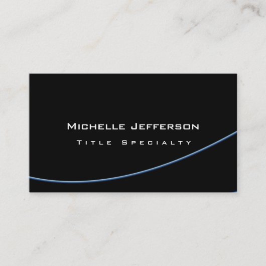 Black Blue Spiral Muster Trendy Business Card Visitenkarte (Vorderseite)