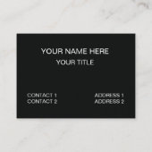 Black Blue Stained Glass Pattern Visitenkarte (Rückseite)