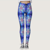 Black Blue Star Individuelle Name Leggings verkleb (Vorderseite)