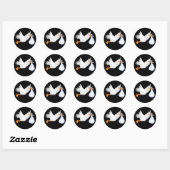 Black Blue Stork Baby Shower Stickers (Blatt)