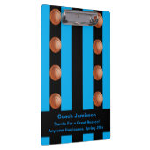 Black Blue Strip, Basketball Team Coach Danke Klemmbrett (Rechts)