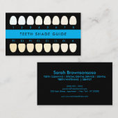 Black Blue Teeth Whitening Shade Guide Visitenkarte (Vorne/Hinten)