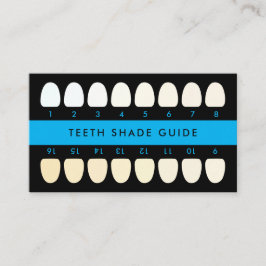 Black Blue Teeth Whitening Shade Guide Visitenkarte