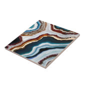 Black Blue Terracotta White Gold Agate Geode Fliese (Seite)