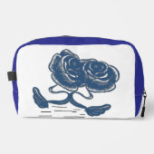 Black Blue Toiletry Bag/Blauer Toilettenkit Waschbeutel (Vorderseite)