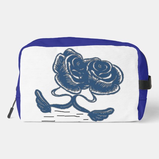 Black Blue Toiletry Bag/Blauer Toilettenkit Waschbeutel (Rückseite)