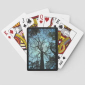 Black Blue Tree Nature Playing Cards Spielkarten (Rückseite)