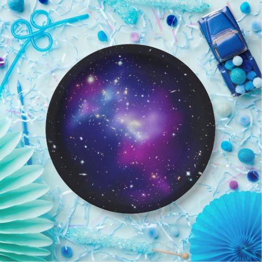 Black Blue und Lila Celestial Pappteller (Party)