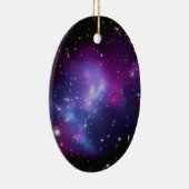 Black Blue und Lila Galaxy Cluster Space Foto Keramikornament (Rechts)