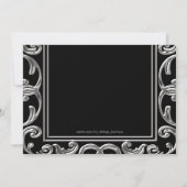 Black, Blue und Silver Twin Boy Baby Dusche Einladung (Rückseite)