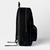 Black & Blue Vintag Diamond Motif Bedruckter Rucksack (Links)