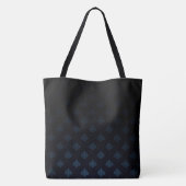 Black & Blue Vintag Diamond Motif Tasche (Rückseite)