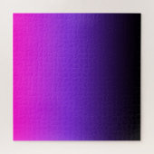 Black Blue Violet und Neon Pink Ombre Puzzle (Horizontal)