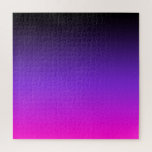 Black Blue Violet und Neon Pink Ombre Puzzle<br><div class="desc">Ein herausforderndes Puzzle mit einem trifarbigen Farbverlauf oder ombre Design: schwarz,  blau violett und neonrosa. Sie können dem Design auch einen personalisierten Text,  einen Monogramm-Buchstaben oder ein Foto hinzufügen. Wenn Sie diese auf ein anderes Geschenk übertragen,  kann die Option nahtlose Kacheln für Ihre Bedürfnisse geeignet sein.</div>