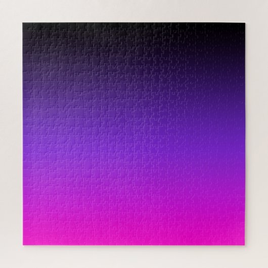 Black Blue Violet und Neon Pink Ombre Puzzle (Vertikal)