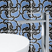 Black Blue White Celtic Knot Nahtlose Muster Tile Fliese