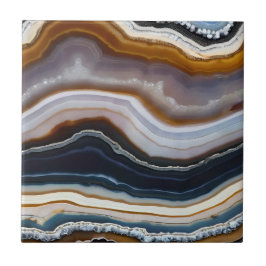 Black Blue White Terracotta Agate Geode Fliese