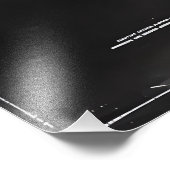 Black Blueprint Sci-Fi Space Station Fotodruck (Ecke)