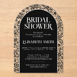 Black Blüh Dark Gothic Hexy Brautparty Acryleinladungen