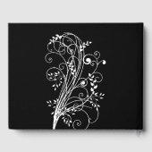 Black Blüh Wedding Guest Book Gästebuch (Rückseite)