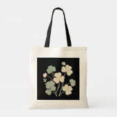 "Black Blume Jumbo Tote Bag - Ai Design Tragetasche (Rückseite)