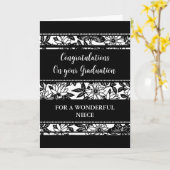 Black Blume Niece Herzlichen Glückwunsch Abschluss Karte (Gelbe Blume)