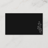 Black Blume Summer Fall Geschenkbücher Baby Begleitkarte (Rückseite)