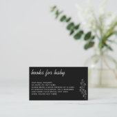 Black Blume Summer Fall Geschenkbücher Baby Begleitkarte (Stehend Vorderseite)