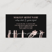 Black Blush Pink Eyelash Curl Makeup Tools Loyalit Visitenkarte (Rückseite)