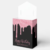 Black Blush Pink Sparkon Glitzer Tropfen Geburtsta Geschenkschachtel (Geöffnet)