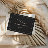 Black Blush Wedding Danke Karte mit QR Code