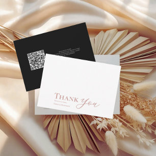 Black Blush Wedding Dankeschön Karte für immer beg