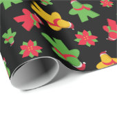 Black Board Game Meepe Weihnachtsmuster Geschenkpapier (Rolleneckpunkt)