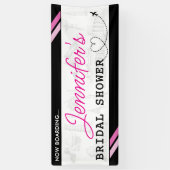 Black Boarding Pass Brautparty Banner (Vertikal)