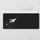 Black Boarding Pass Bridal Dusche Einladung (Rückseite)