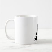 Black Boat Silhouette Kaffeetasse (Links)
