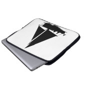 Black Boat Silhouette Notebook-Sieb Laptopschutzhülle (Vorne Knopf)