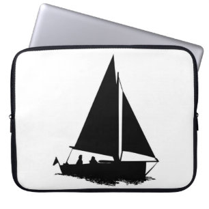 Black Boat Silhouette Notebook-Sieb Laptopschutzhülle