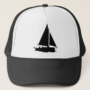 Black Boat Silhouette Truckerkappe