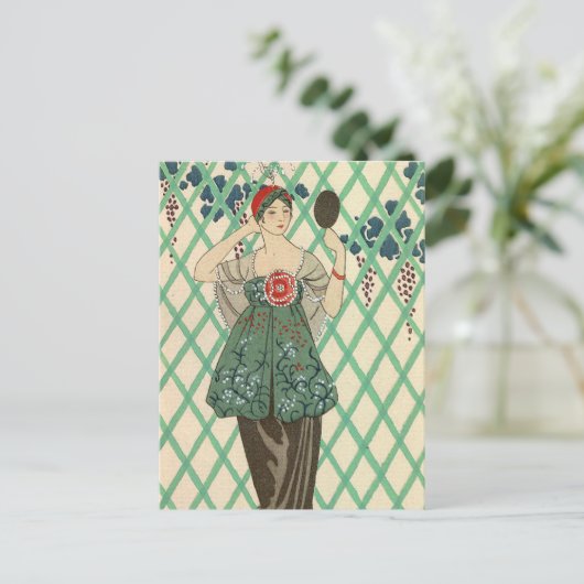 Black Bodice von George Barbier Postkarte (Stehend Vorderseite)