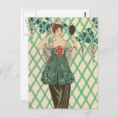 Black Bodice von George Barbier Postkarte (Vorne/Hinten)