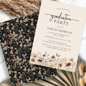 Black Boho Abschluss Einladung