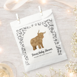 Black Boho Arch Holy Cow Western Babydusche Geschenktütchen