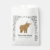 Black Boho Arch Holy Cow Western Babydusche Geschenktütchen (Vorderseite)