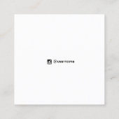 Black Boho Astrologie Stars Earring Display Quadratische Visitenkarte (Rückseite)