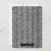 Black Boho Feather Taufe Einladung (Rückseite)
