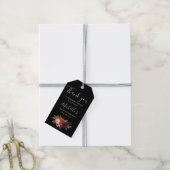 Black Boho Floral Brautparty Geschenkanhänger (Mit Garn)
