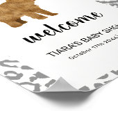 Black Boho Holy Cow Western Baby Dusche Willkommen Poster (Ecke)