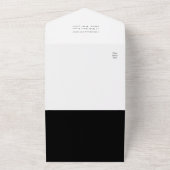 Black Boho Protea Pampas Grass Wedding QR Code All In One Einladung (Außenbereich)